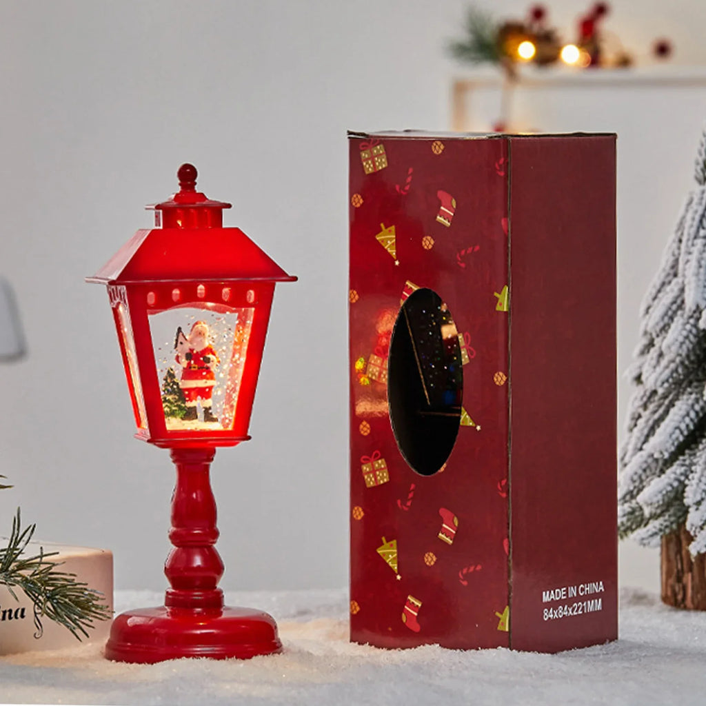 Christmas Snow Globe Lamp with Music & LED Light – Santa Scene