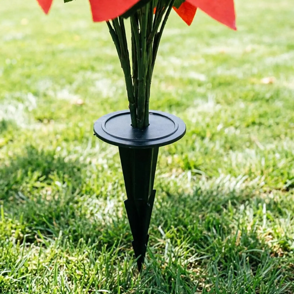 Cemetery Flower Holder Stake Floral Vase Outdoor Yard Garden