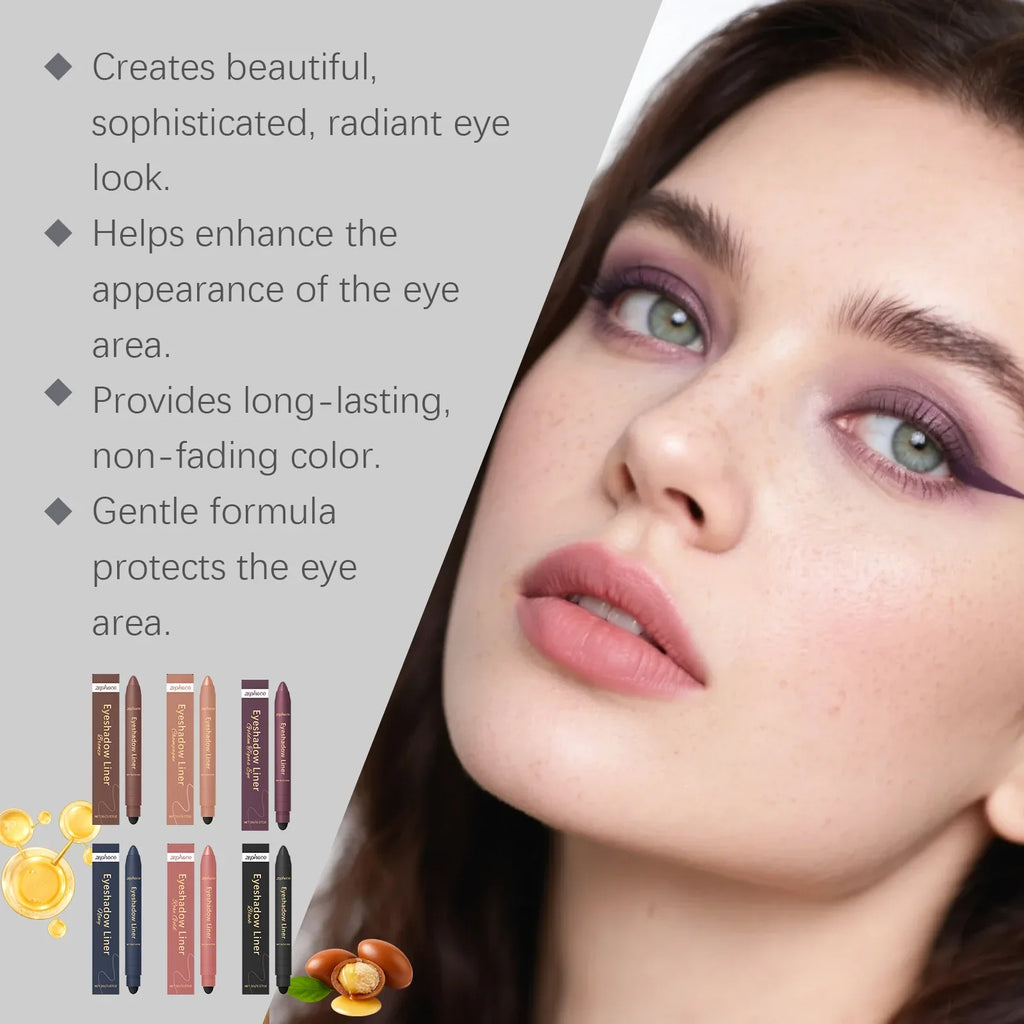 2-in-1 Waterproof Eyeshadow & Eyeliner Pen | 6 Colors
