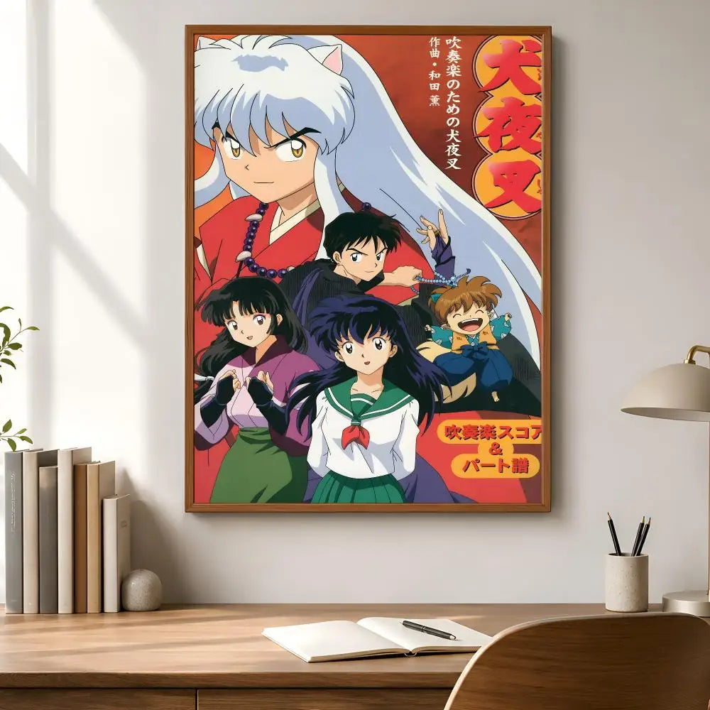 Inuyasha Waterproof PVC Poster Stickers – Anime Wall Décor