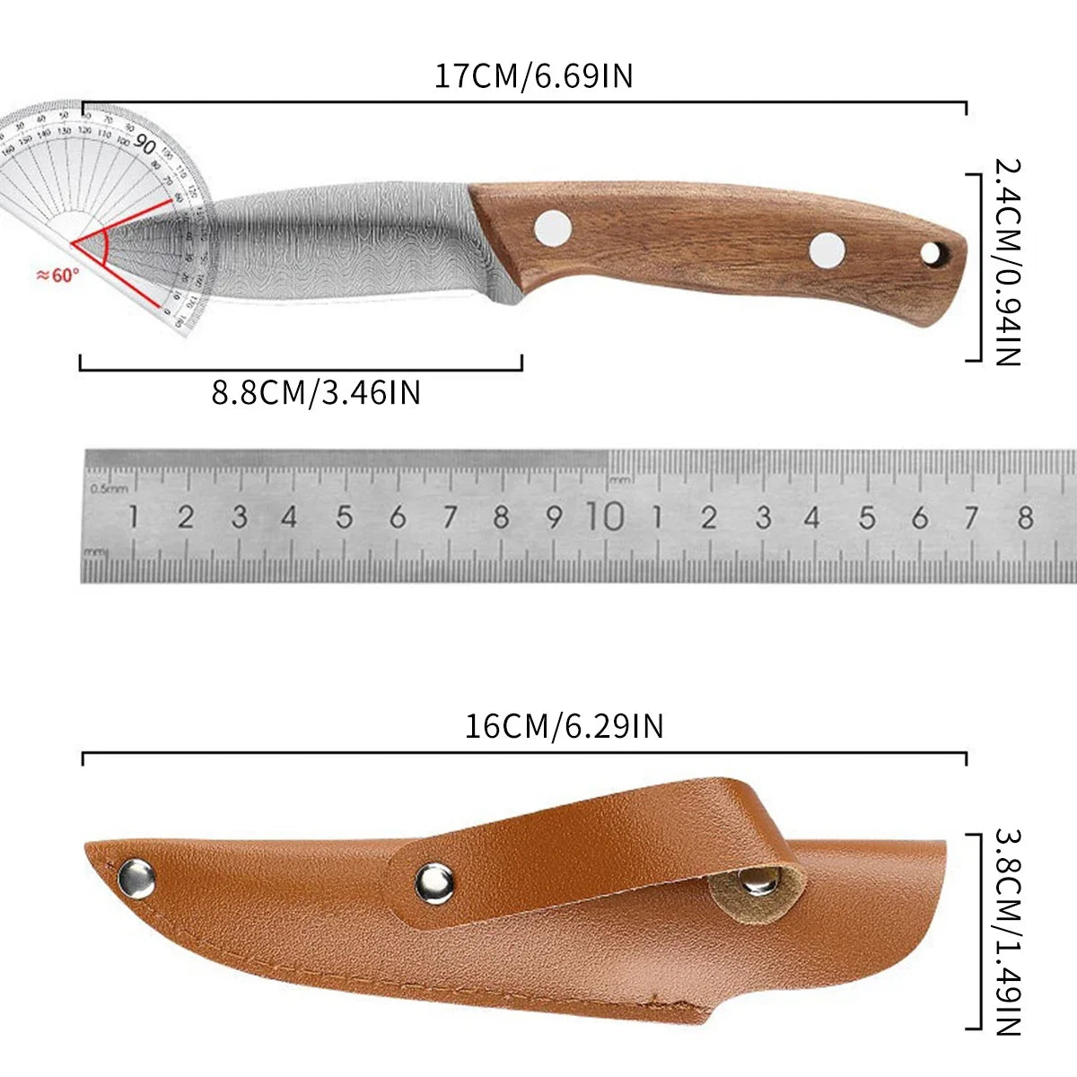 SHENJIU Wooden Handle Multi-Purpose Knife – Steak & Paring
