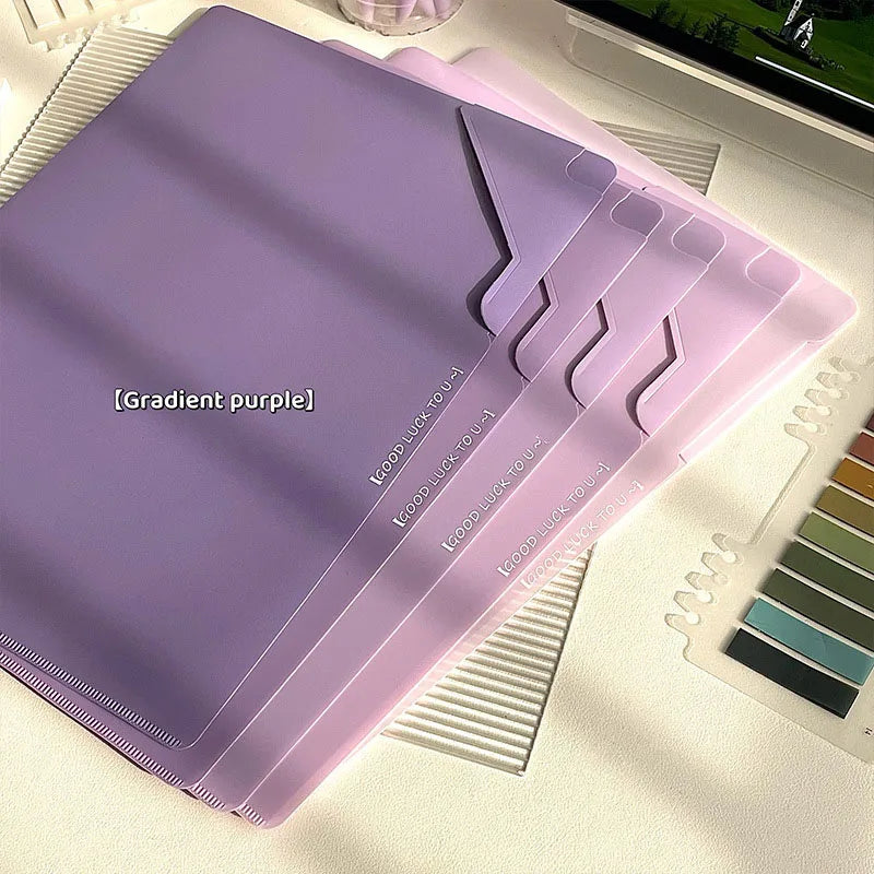 A4 Folder Lock Buckle Aesthetic Office Information Booklet Large