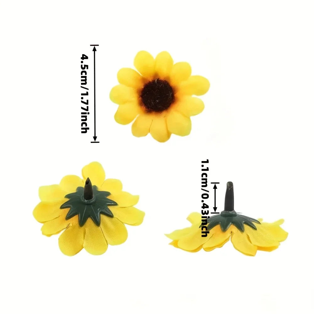 Artificial Sunflowers – Fabric Mini Fake Flowers for DIY Decor