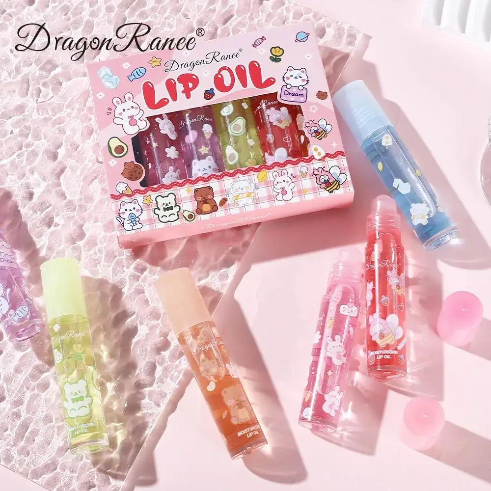 Dragon Ranee 6-Piece Hydrating Lip Oil Set – Flower Jelly Gloss