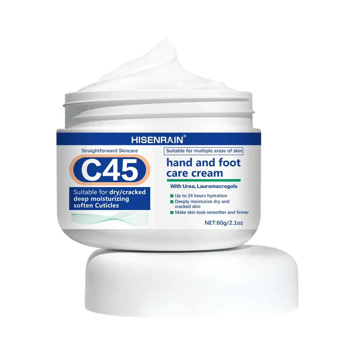HISENRAIN Coconut Oil Hand & Foot Cream – 24H Deep Moisturizing