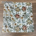 20-Pc Retro Floral Tissue Wrapping Paper – Gift & Scrapbook
