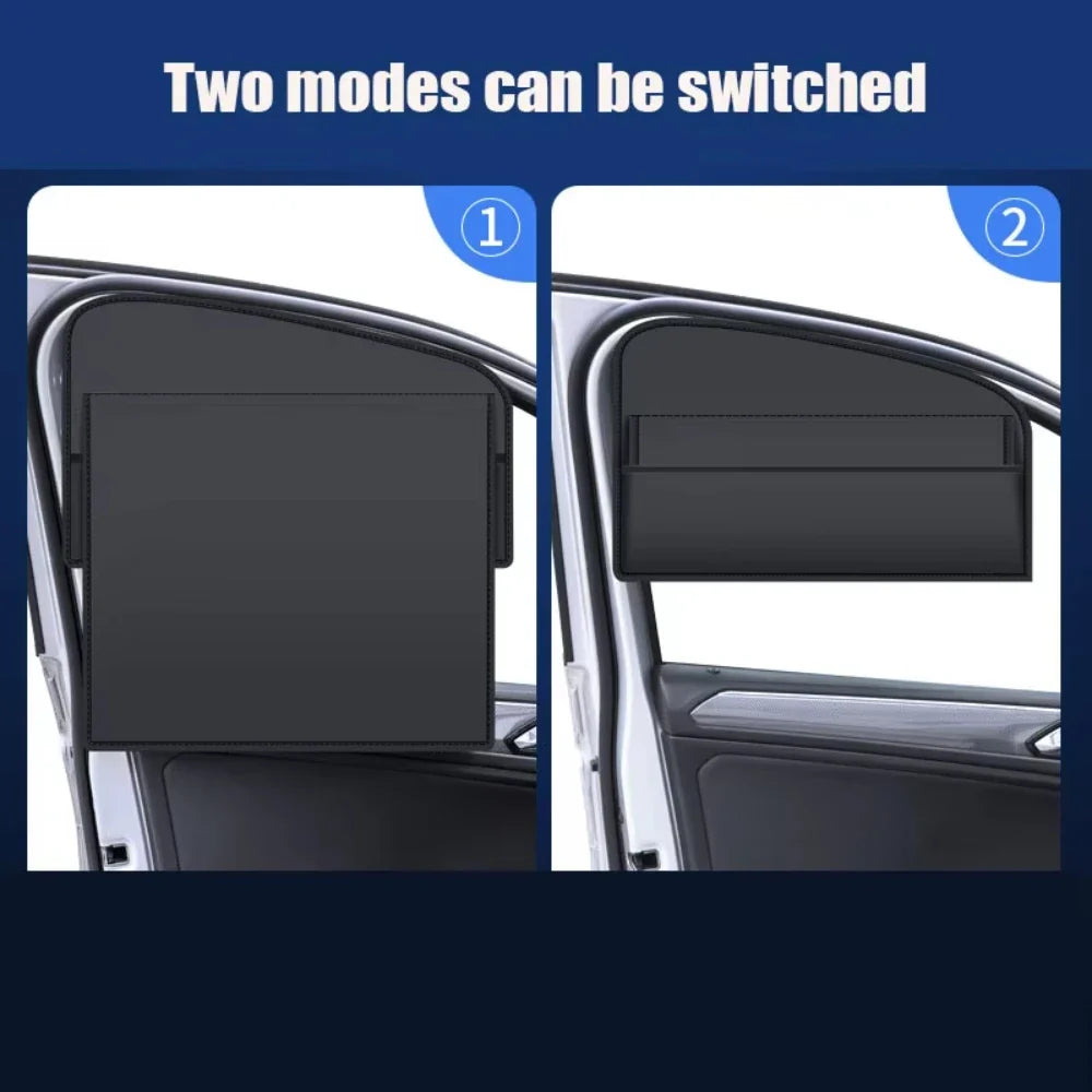 Magnetic Retractable Car Window Sun Shade Curtain + Storage Bag