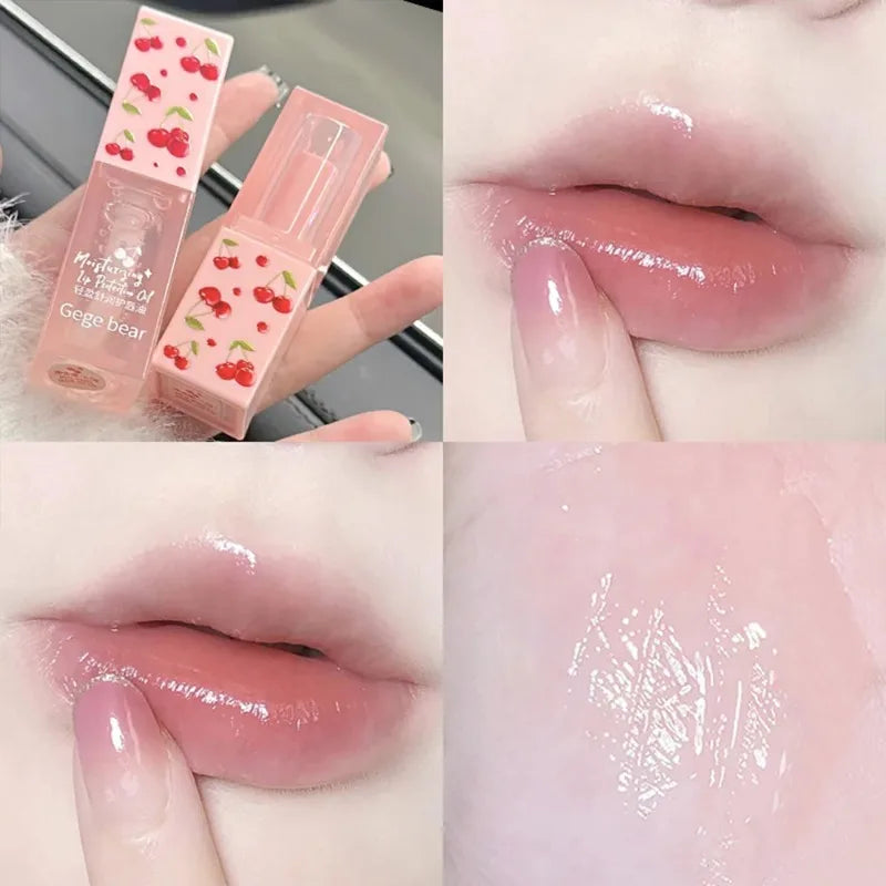 Cherry Hydrating Lip Balm Oils Gege Bear Light Moisturizing Soothing