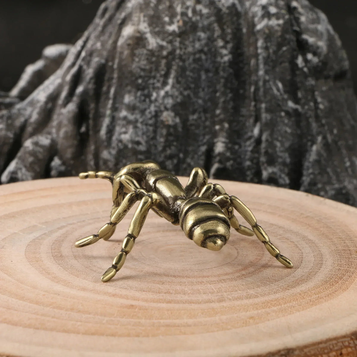 Brass Ant Figurines – Miniature Copper Insect Desk Ornament