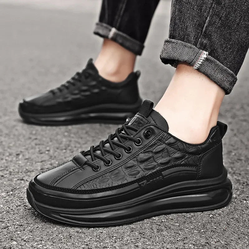 Men's Winter High-Top Ankle Boots – Lace-Up Casual Shoes