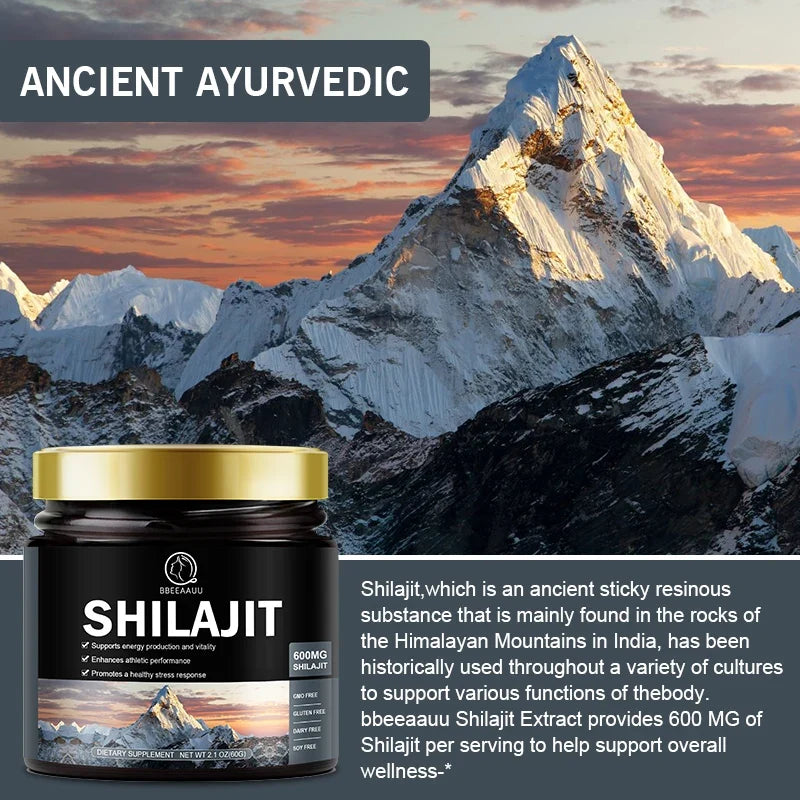 Pure Himalayan Shilajit Resin 60g – Energy & Brain Support