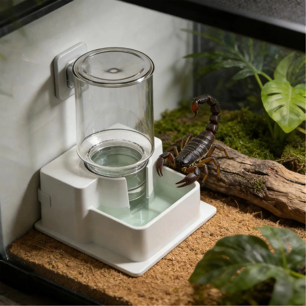 Reptile Water Fountain Dish – Terrarium Dispenser for Lizards