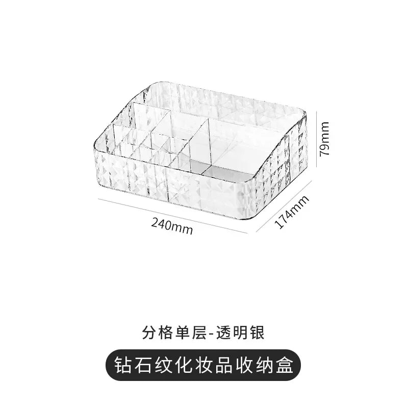 Luxury Transparent Makeup Storage Box with Drawers | Dust Proof