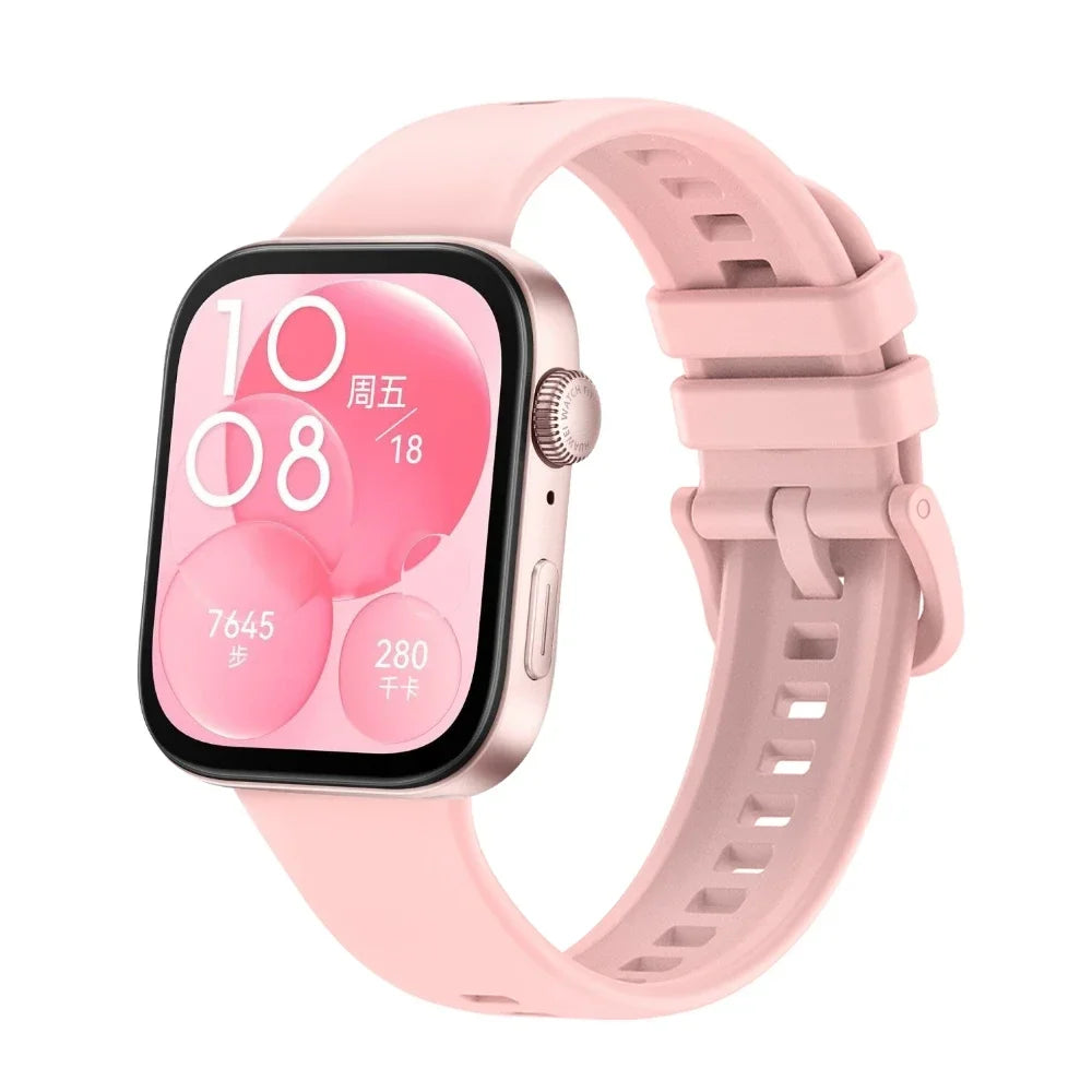 Silicone Strap for Huawei Watch Fit 4 / Fit 3 Colorful Buckle