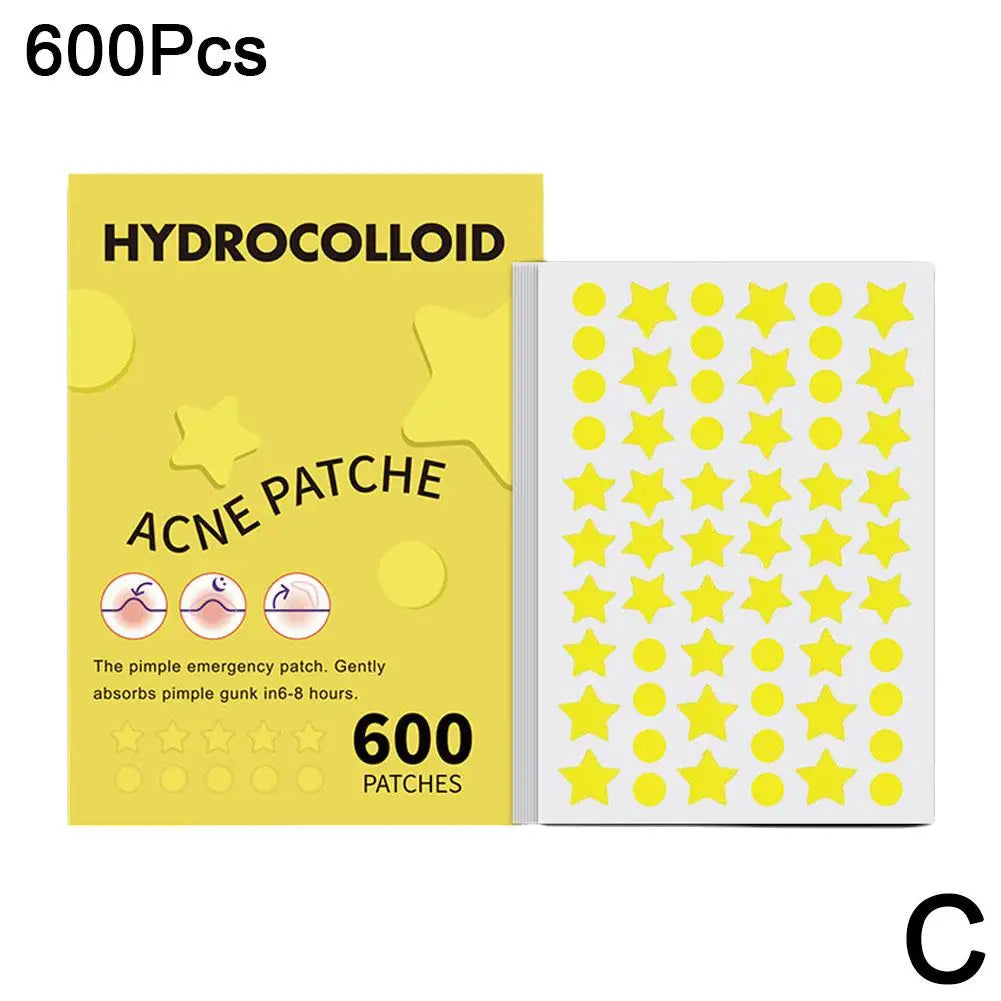 600-Count Star Hydrocolloid Acne Patches – Invisible Zit Covers
