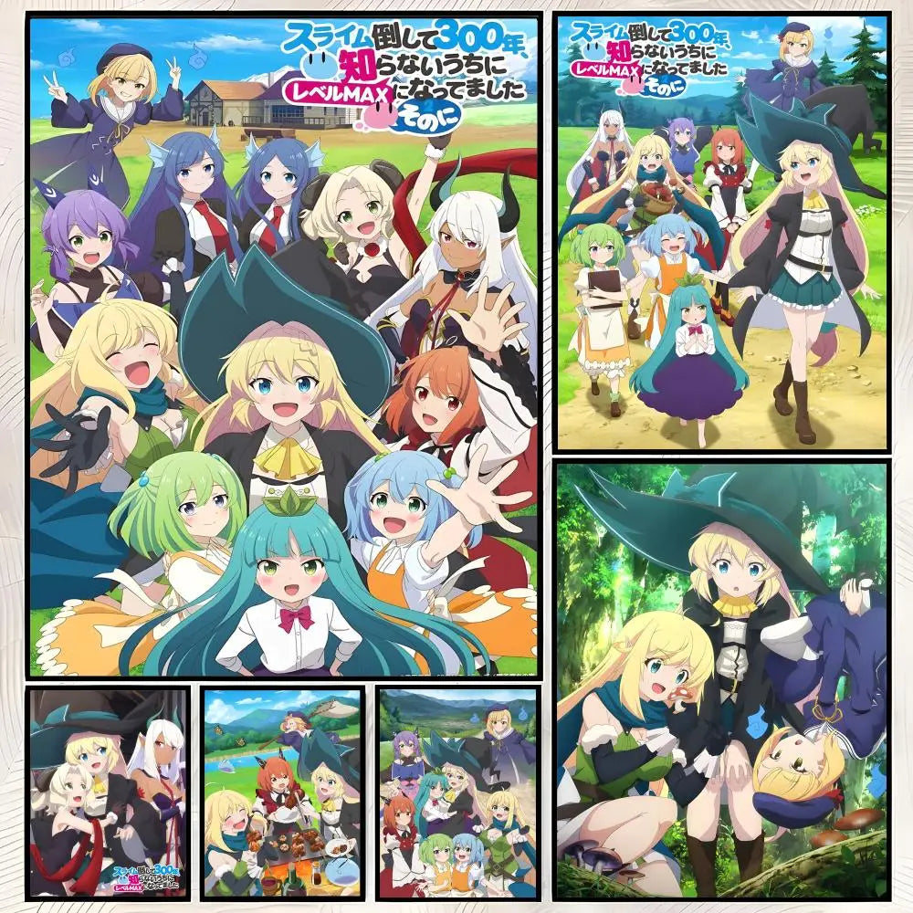 Killing Slimes 300 Years Anime PVC Wall Poster | HD Self-Stick