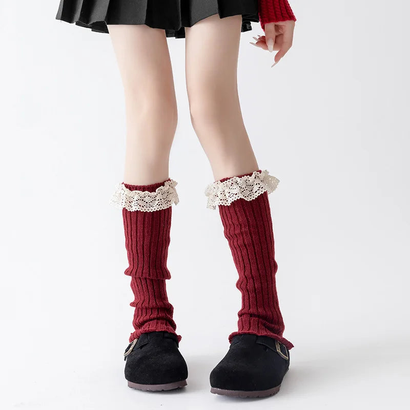 Women's Lace Calf Socks | Lolita Korean Ballet JK Style
