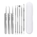 8-Piece Stainless Steel Blackhead & Blemish Extractor Tool Set