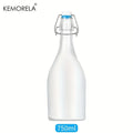 Frosted Glass Bottle 500ml/750ml – Airtight Flip Lock Brewing Jar
