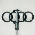 4-Ring ABS Emblem Badge for Audi A3 A4 A5 A6 Q5 Q8 TT | Black/Silver