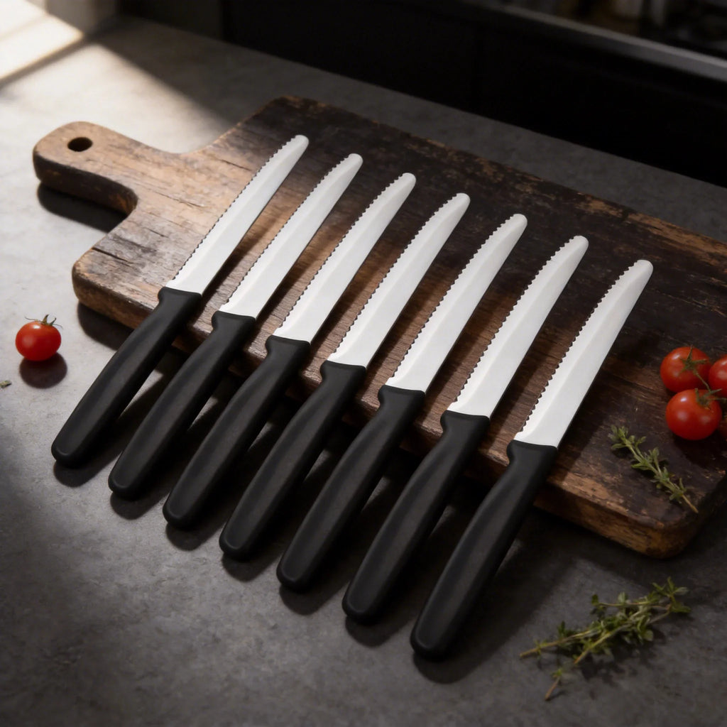 Serrated Steak Knife – Stainless Steel Blade & Plastic Handle