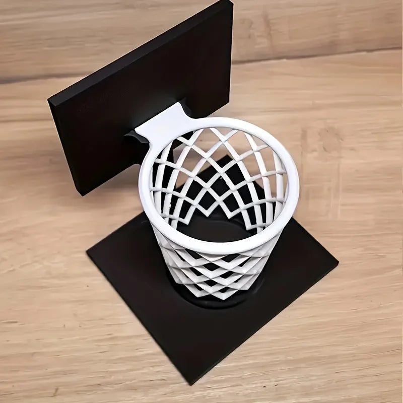 3D Printed Basketball Hoop Pen Holder | Creative Desk Organizer