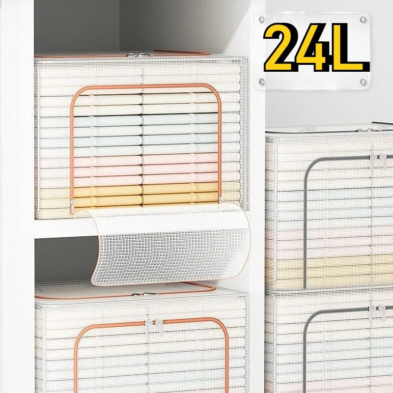 Large Transparent Clothes Storage Box | Wardrobe Organizer