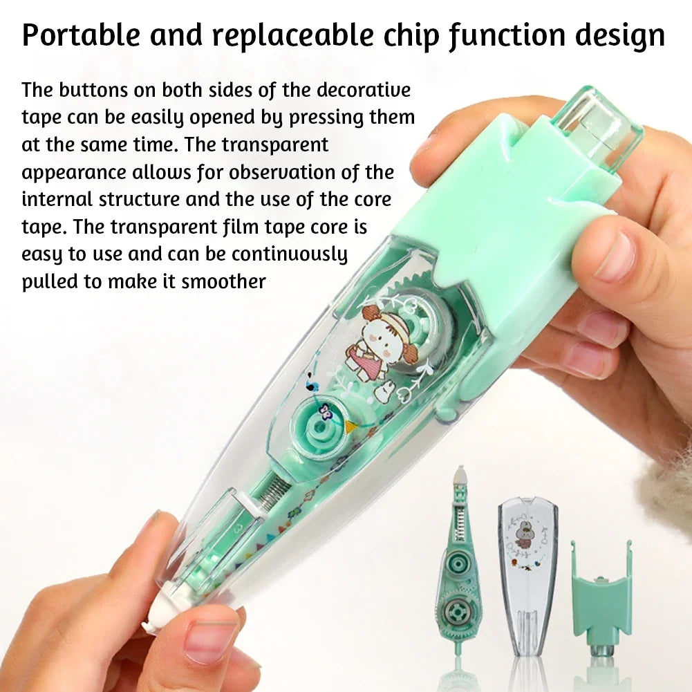 Cute Animal Press Decorative Tape Pen | DIY Stationery