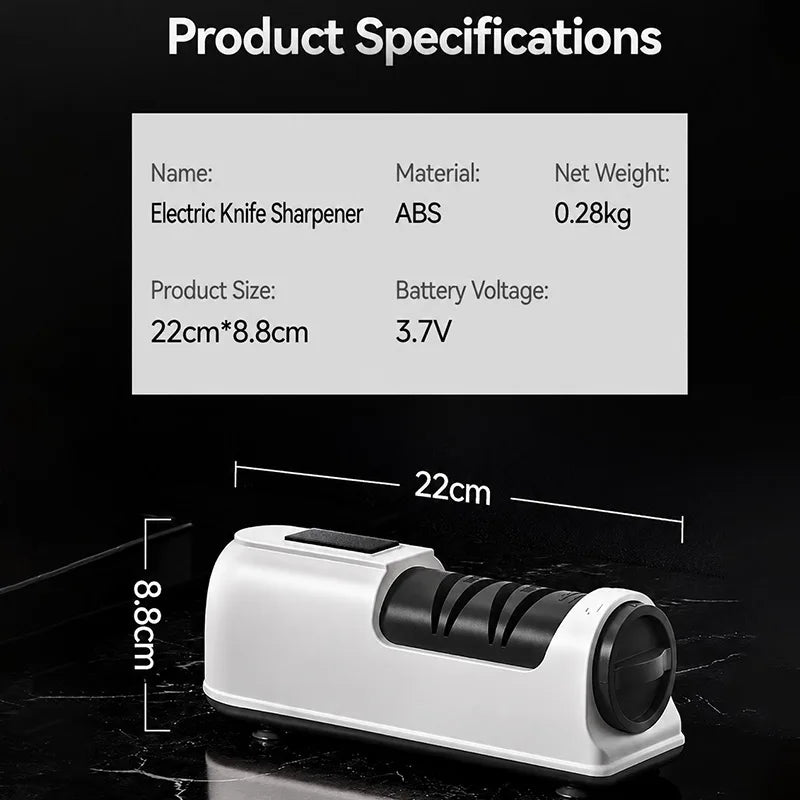 PLYS 3-Stage Electric Knife & Scissors Sharpener | USB