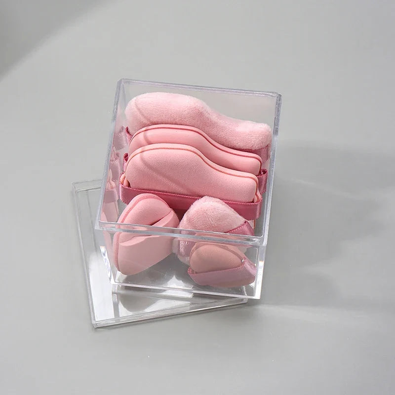 6-Piece Mini Powder Puff Set – Soft Flocking Air Cushion Makeup