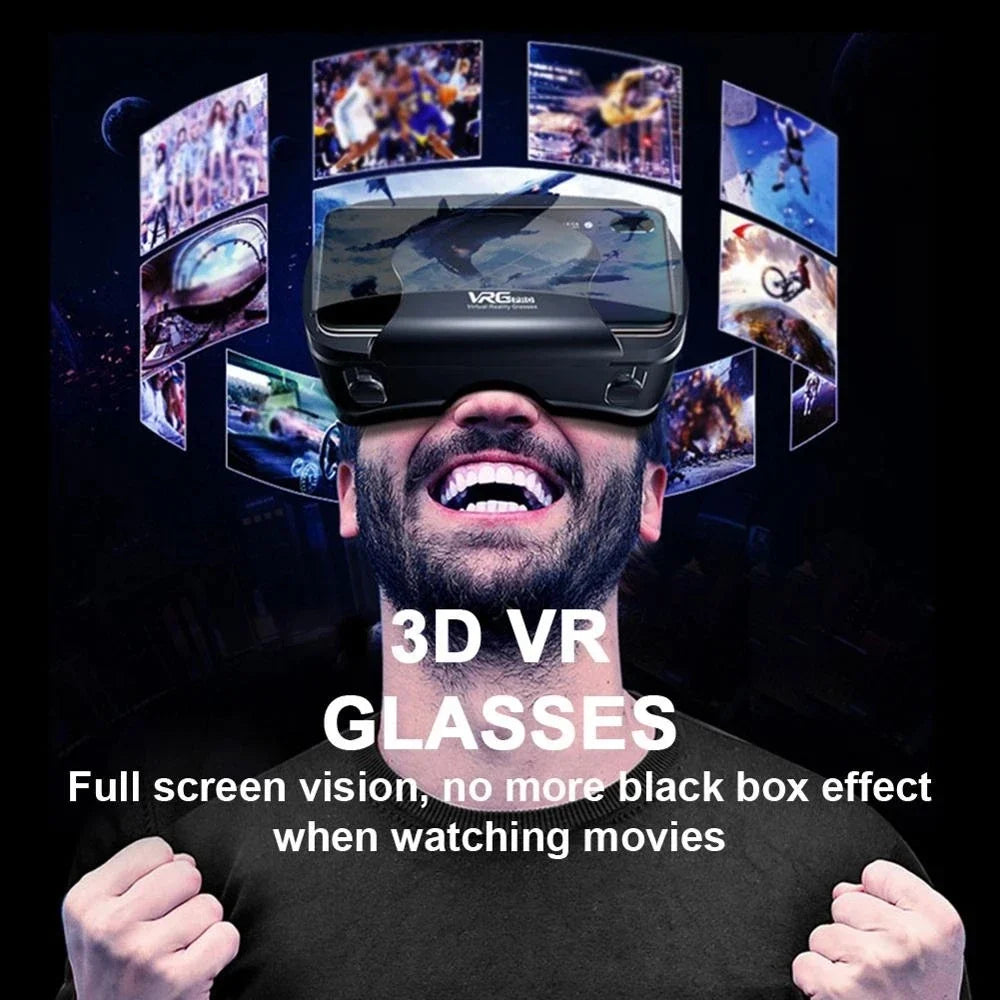 VRG Pro 3D VR Headset Goggles for Smartphone | 120° Wide Angle