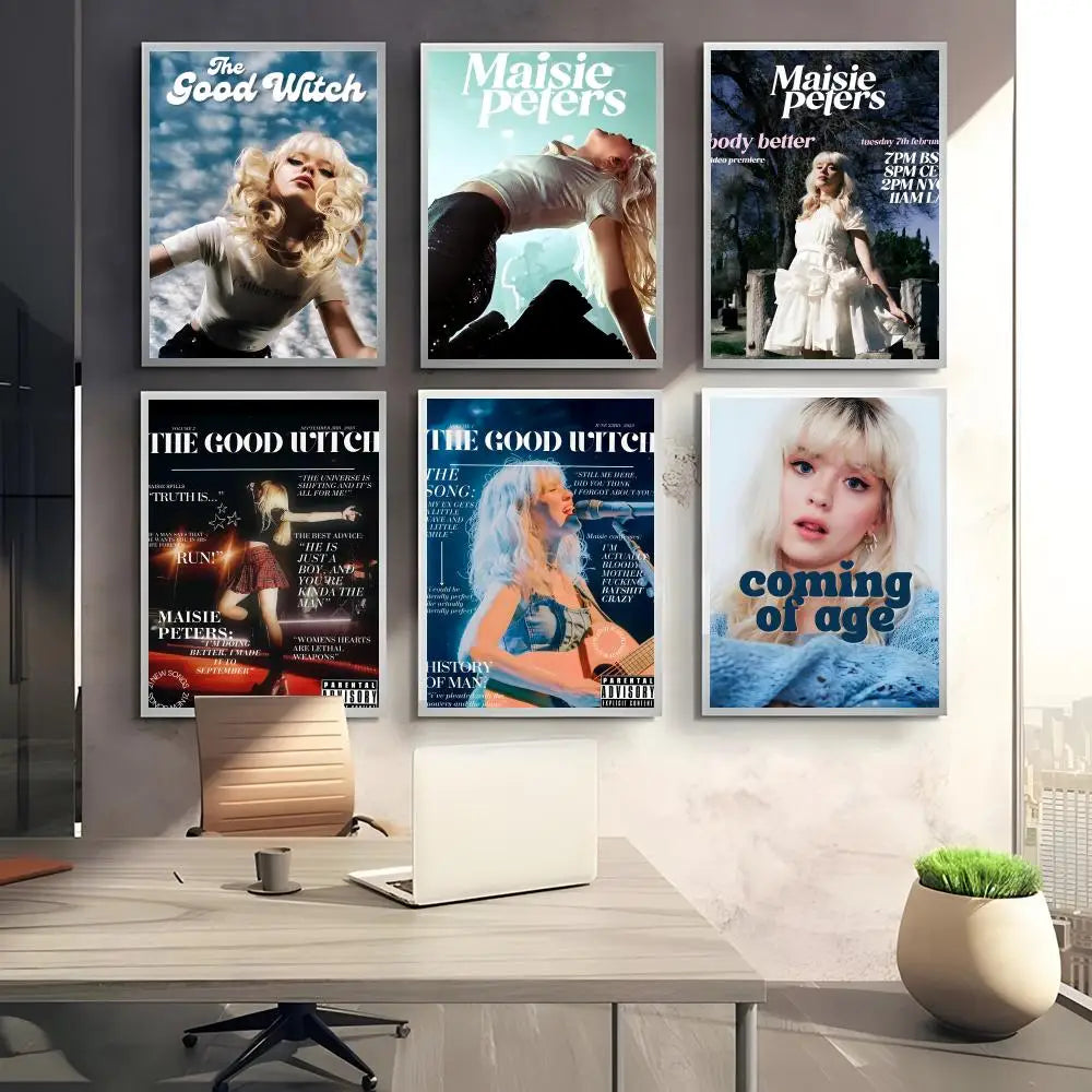 Maisie Peters Self-Adhesive Wall Poster | Modern Fan Art Décor
