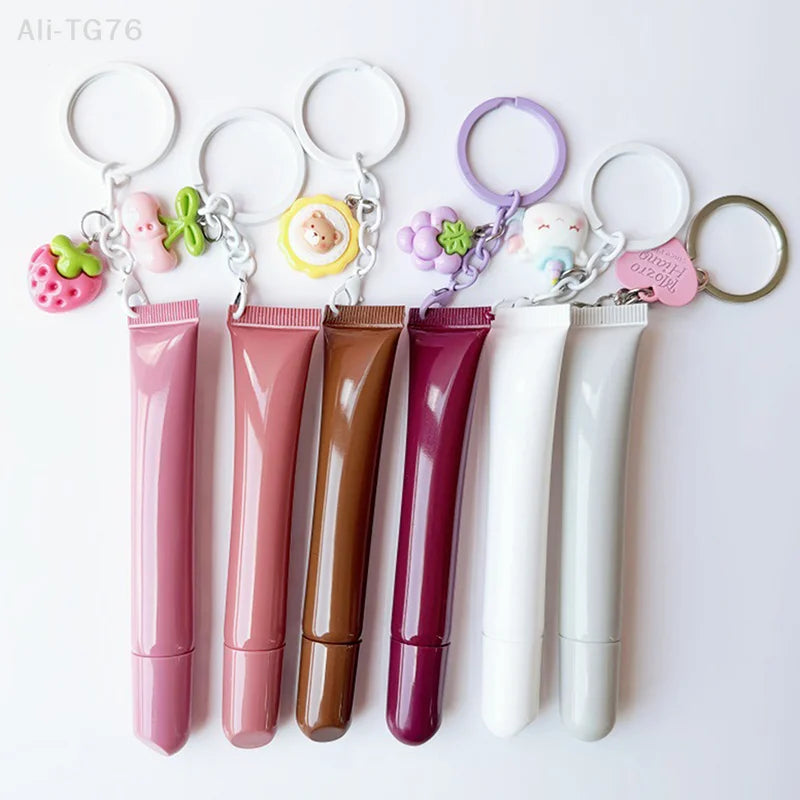 Refillable Lip Gloss Tube with Keychain | 10/15ml DIY