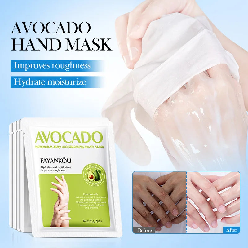 BIOAOUA Avocado Hand Mask 5 Pairs – Moisturizing & Nourishing