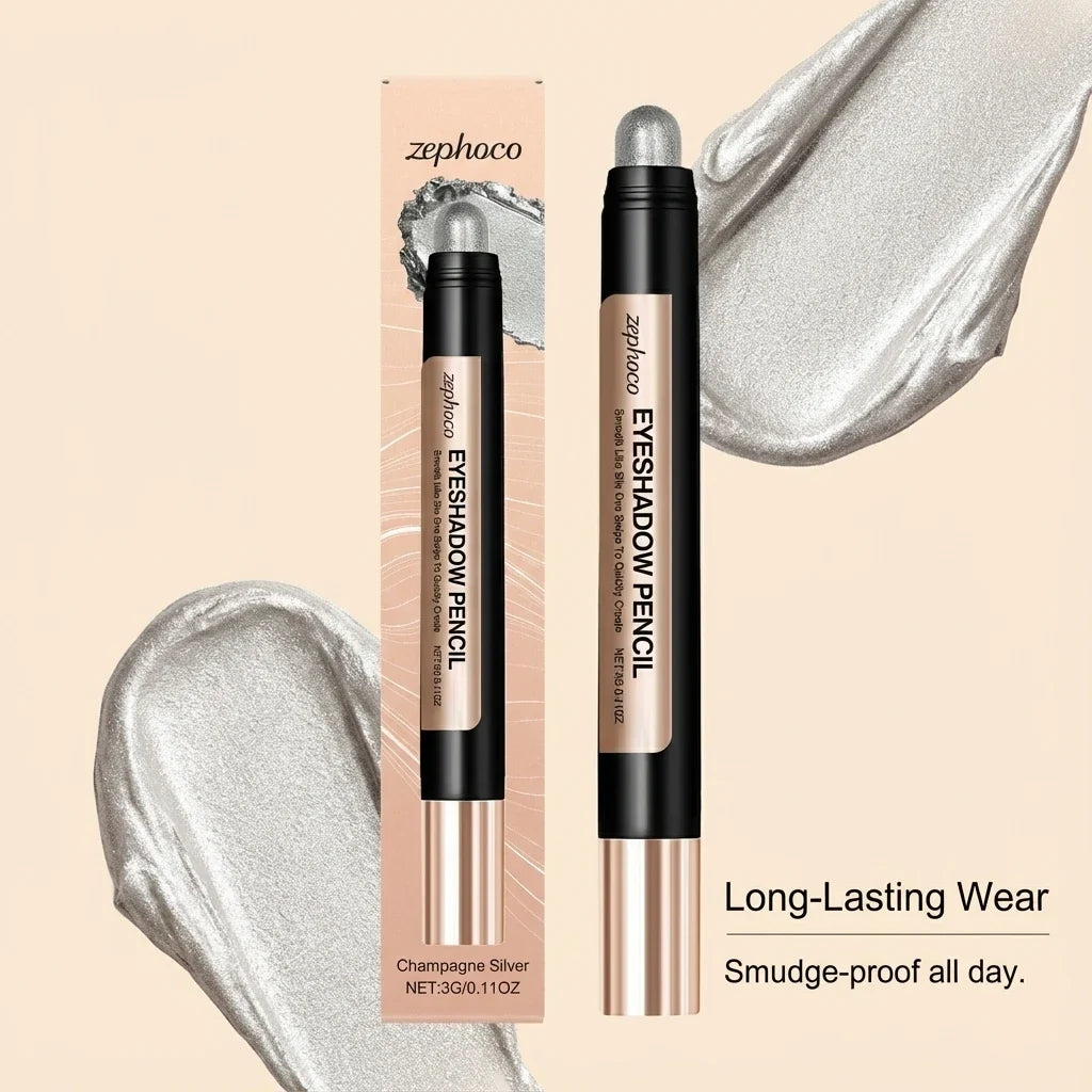 Zephoco Pearl Eyeshadow Stick – Champagne Silver Shimmer