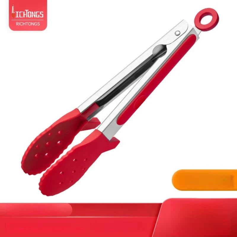 Heavy Duty Silicone Food Tongs – Heat Resistant BBQ Kitchen