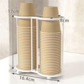 Disposable Cup Storage Holder Wooden Water Cups Dispenser Rack Shelf