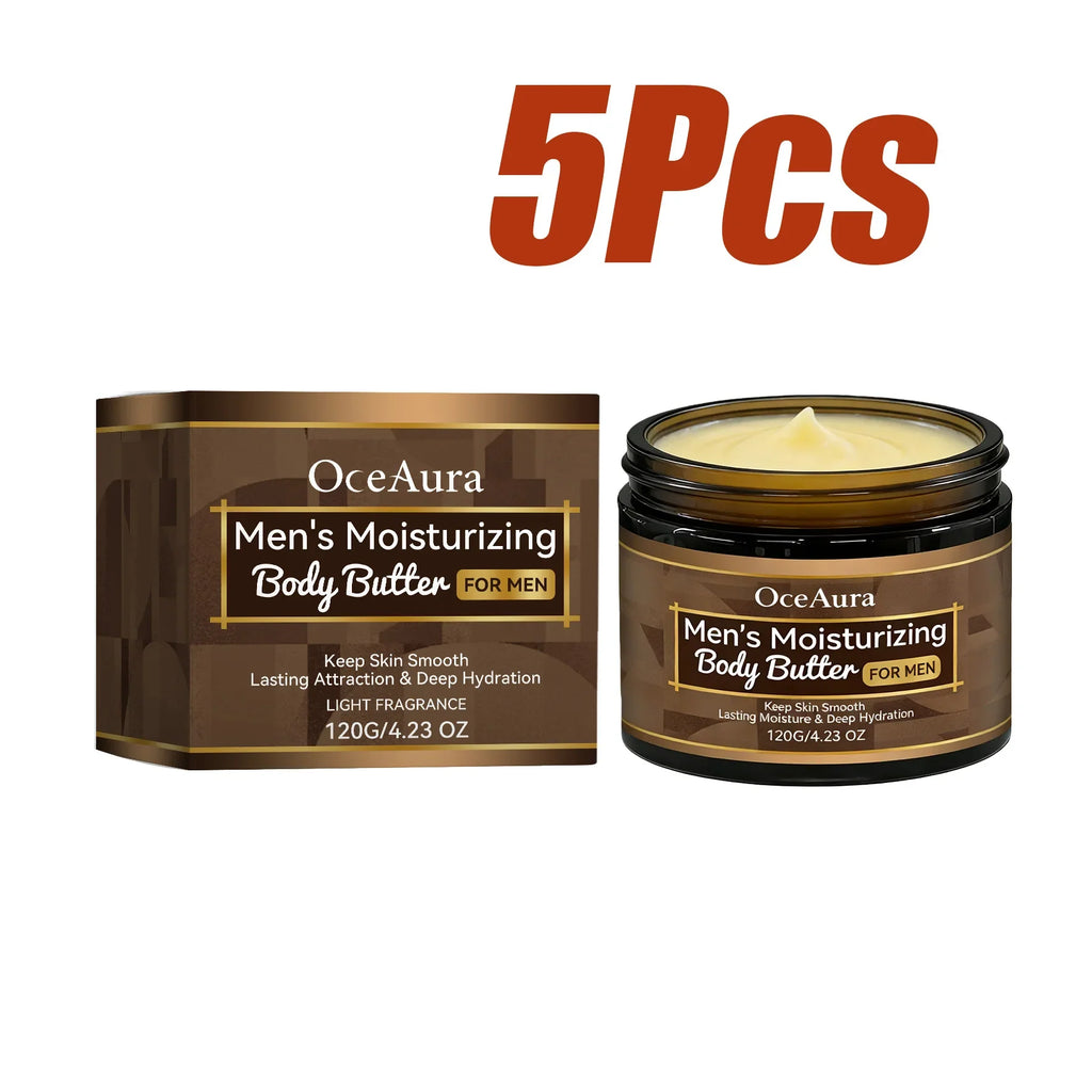 OceAura Men's Body Butter – Deep Hydrating Dry Skin Cream