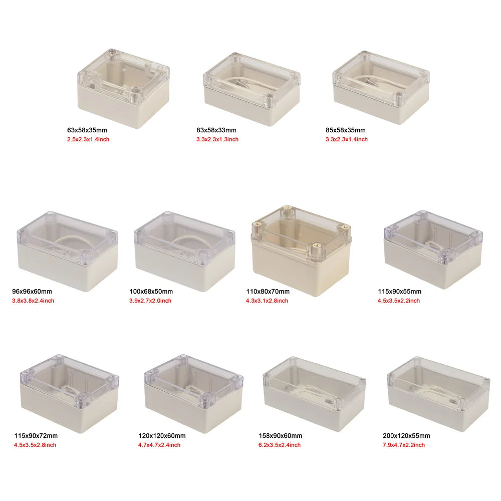 Plastic Junction Box White Waterproof Enclosure Electronic