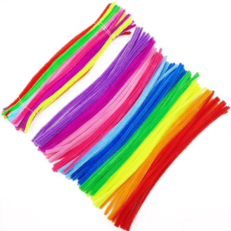 Macaron Fluffy Pipe Cleaners – Thick Plush DIY Craft Twist Sticks