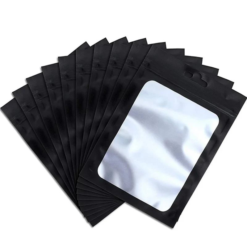 A36T-600 Resealable Food Storage Bags Clear Window Coffee Beans