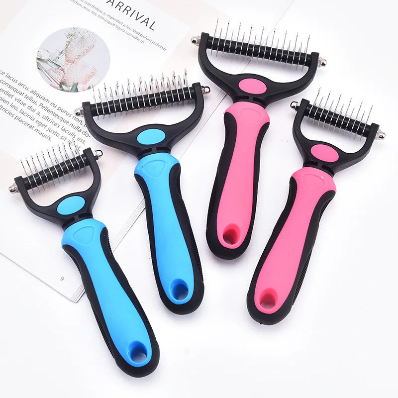 Double-Sided Dog & Cat Dematting Grooming Brush | Undercoat Comb
