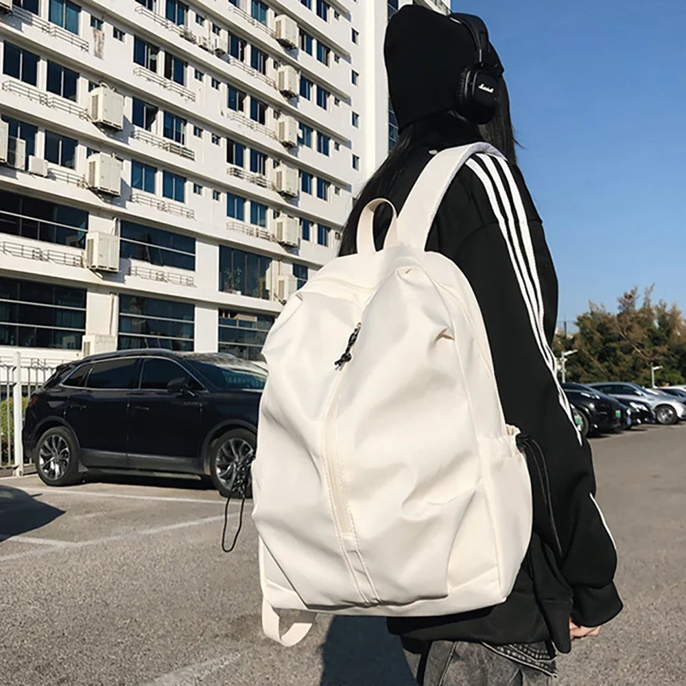 Simple Versatile Backpack Male Female Students Minimalist Instagram