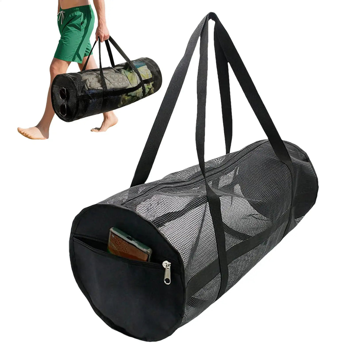 Foldable Mesh Swim Bag – Large Beach & Water Sports Gear Bag
