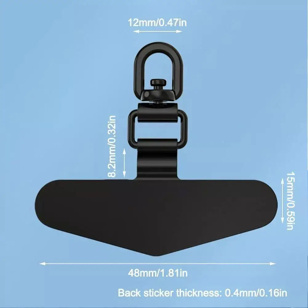 360° Rotatable Steel Phone Lanyard Tether Tab | Anti-Lost Patch
