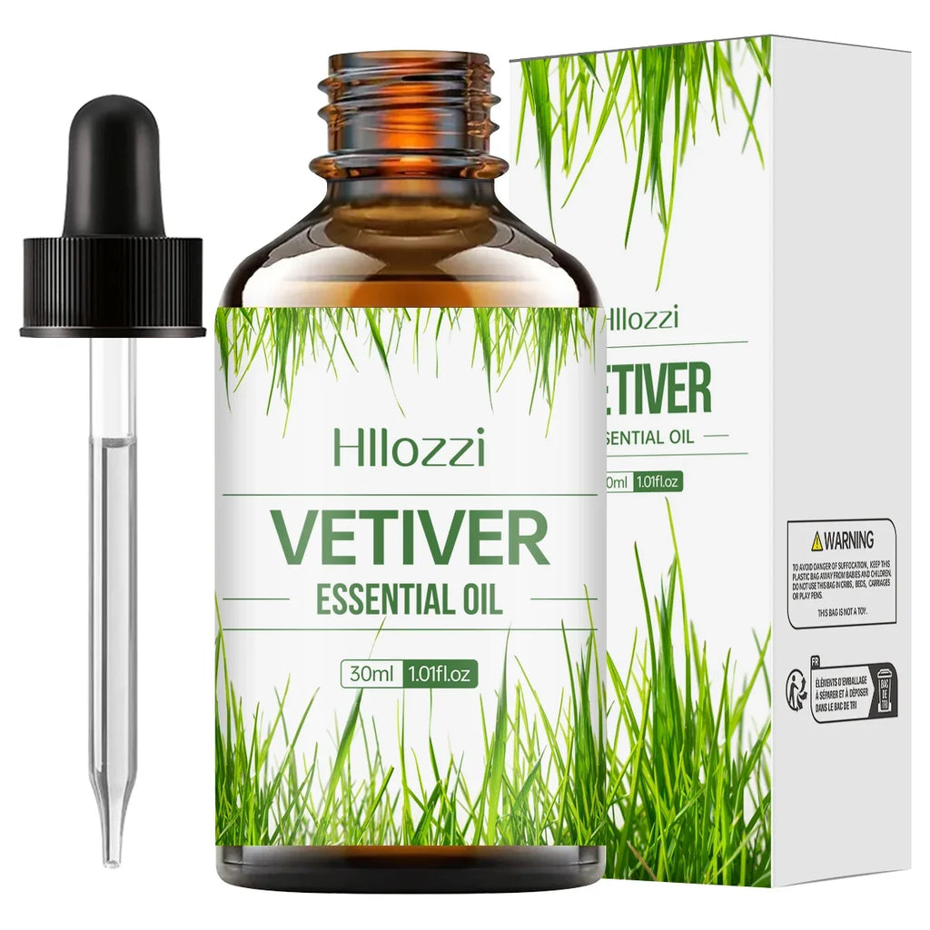 Hllozzi Vetiver Essential Oil 30ml – Pure Aromatherapy Oil