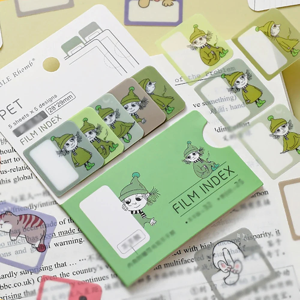 Cartoon Waterproof Convenient Index Student Cute Sticky Notes Office