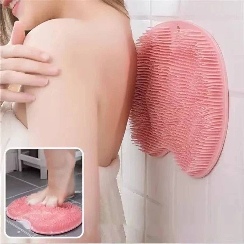 Silicone Foot Scrubber & Back Massage Pad | Bath Brush