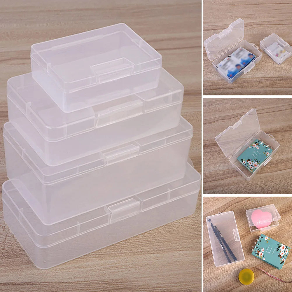 Clear Plastic Storage Box – Dustproof Jewelry & Cosmetic Organizer