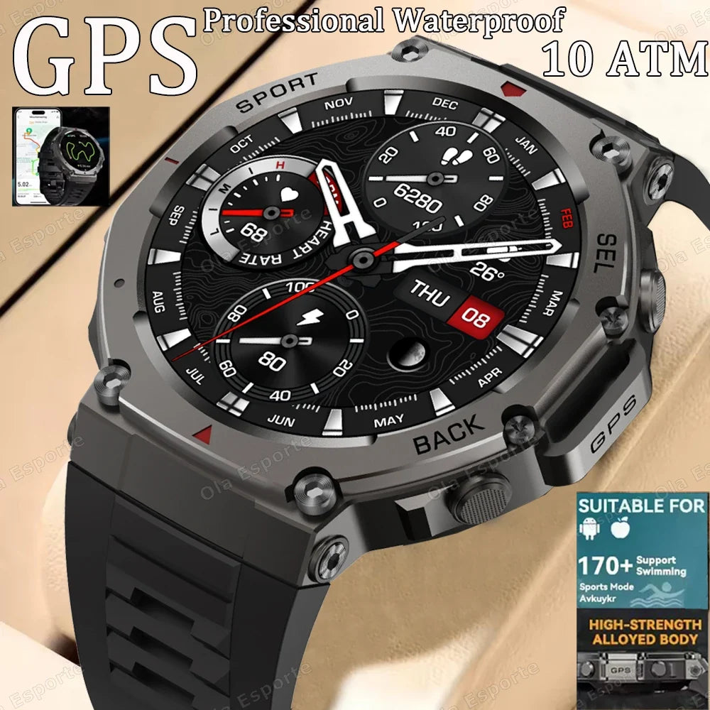Ola Esporte HW12 Military Smartwatch | 1.43" AMOLED GPS Watch